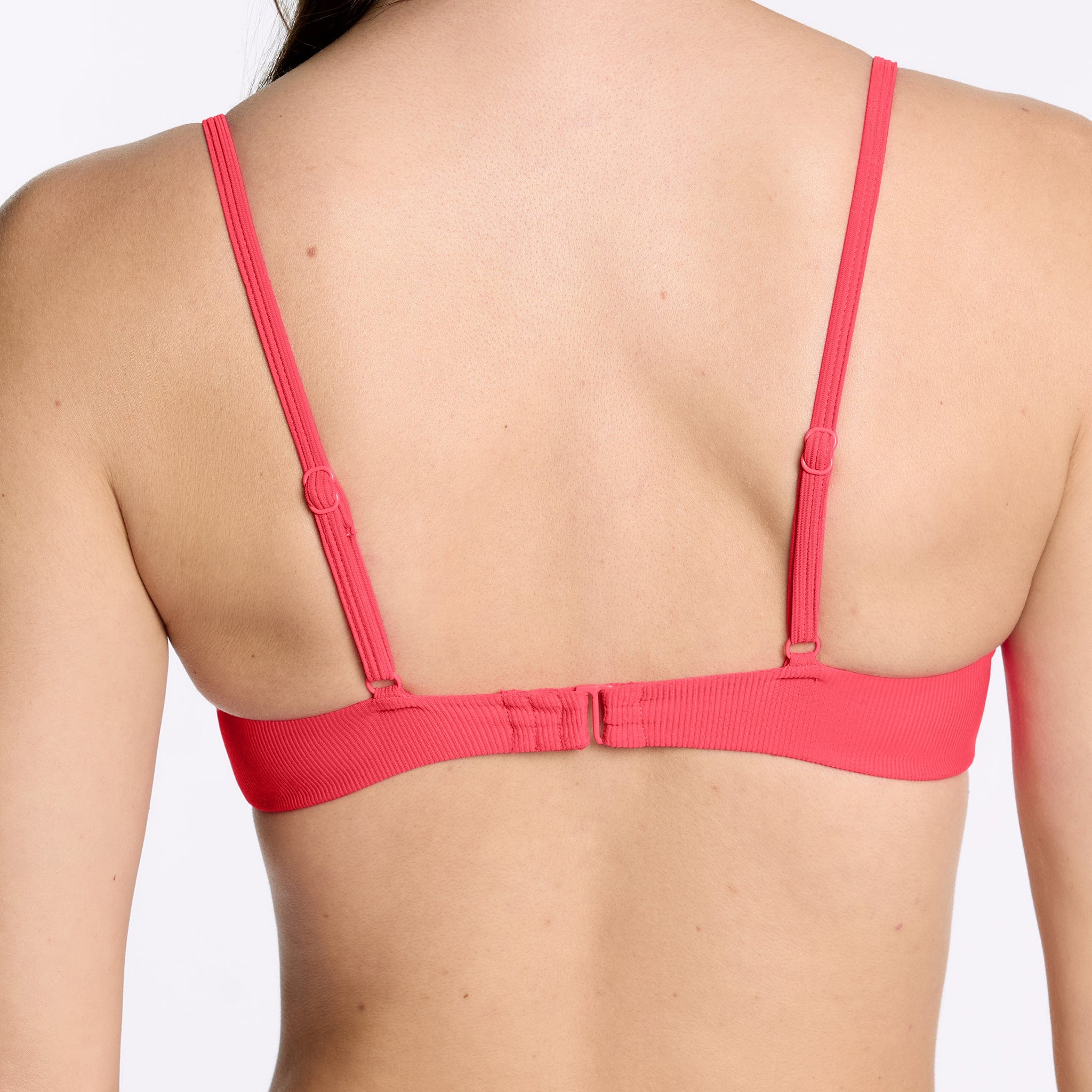 Lift Up Bikini Top Ribbed Campari