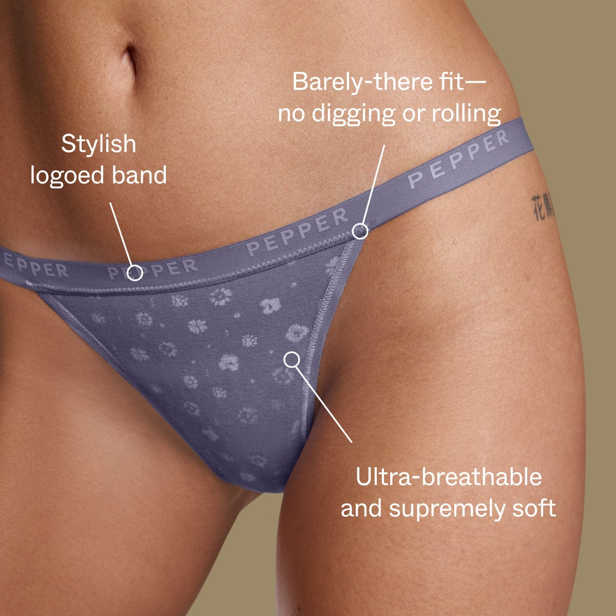 Supima® Cotton String Thong Flora