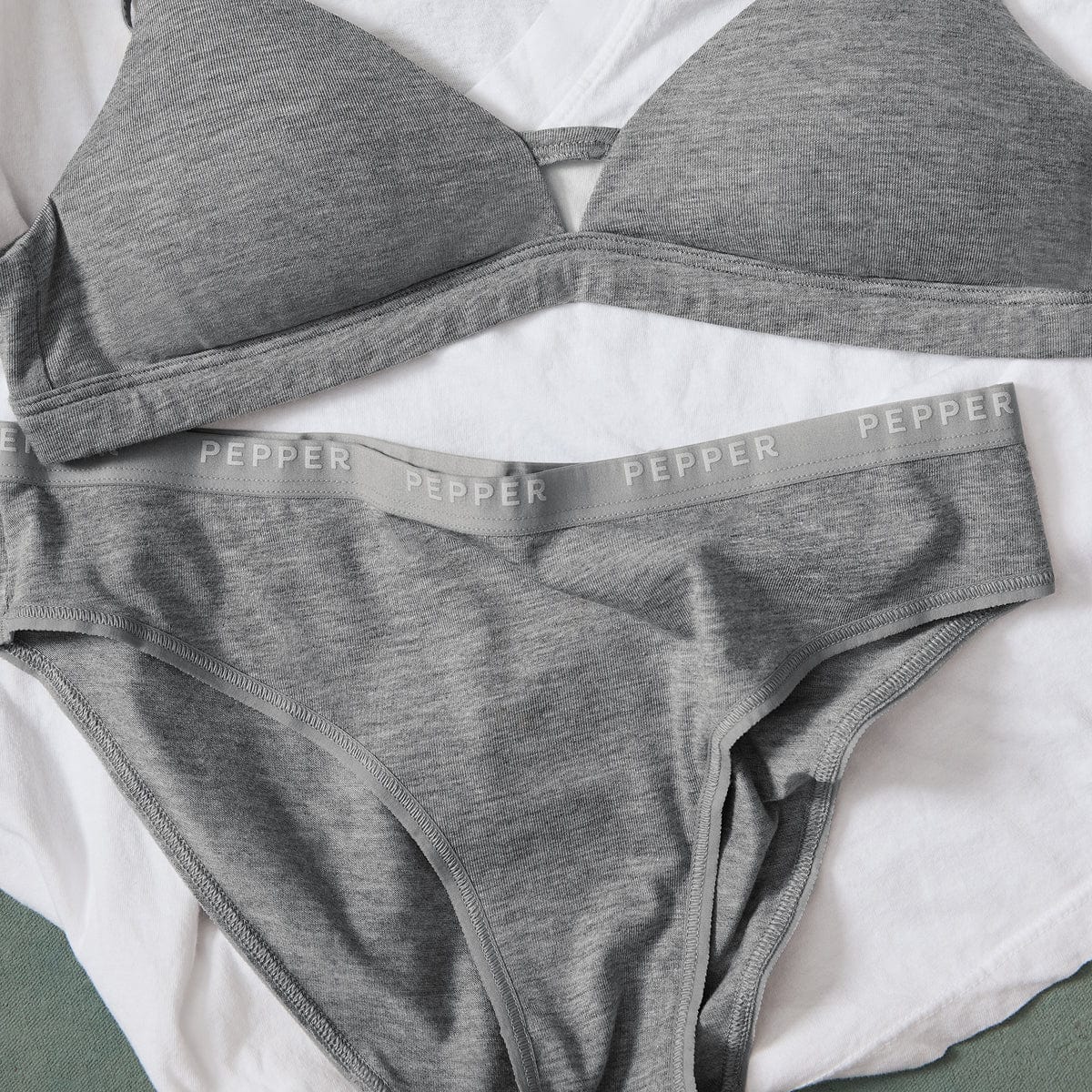 Supima® Cotton Bikini Heather Grey