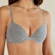 Supima® Cotton Lift Up Bra Heather Grey