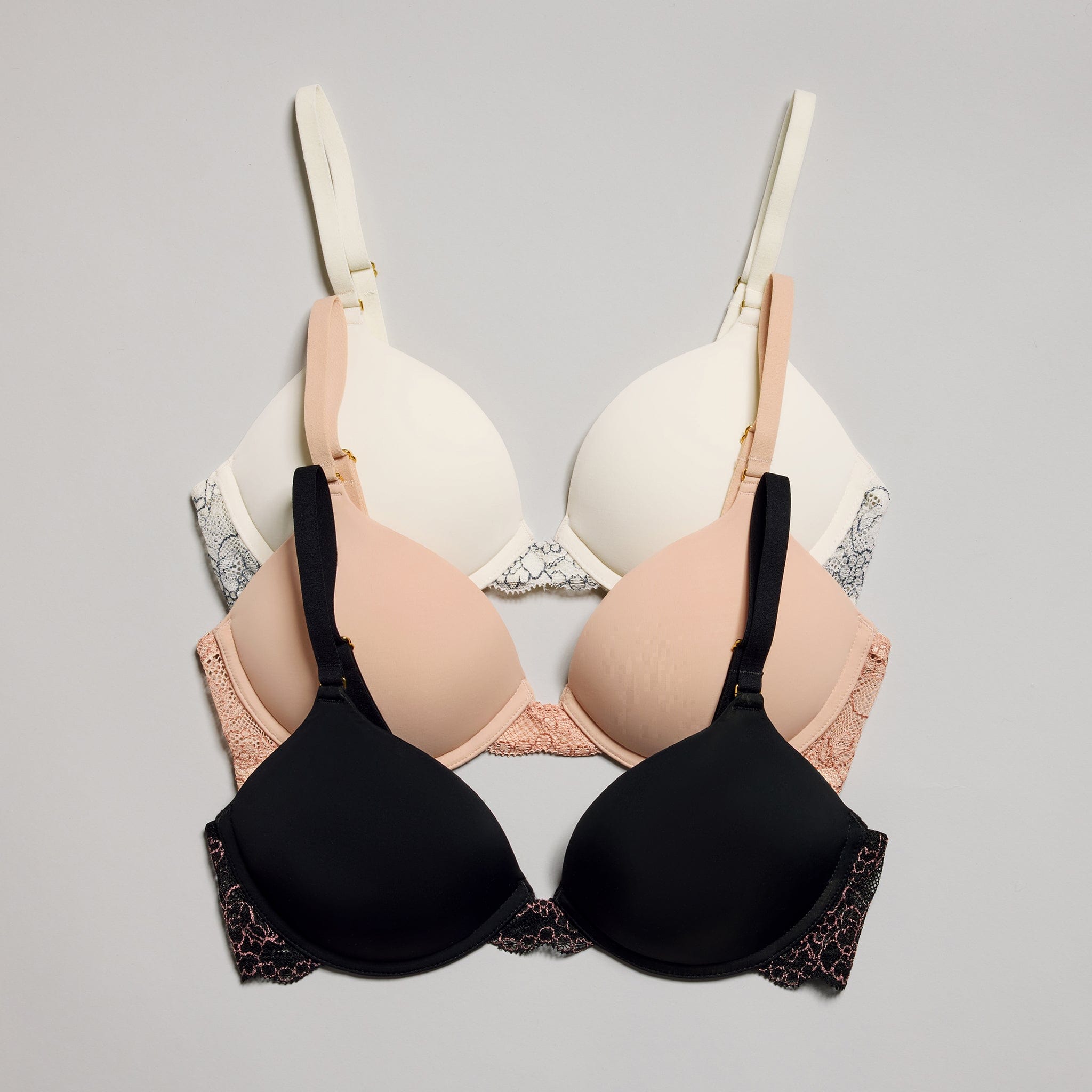 Smooth Lace Lift Up Bra Ecru Two-Tone