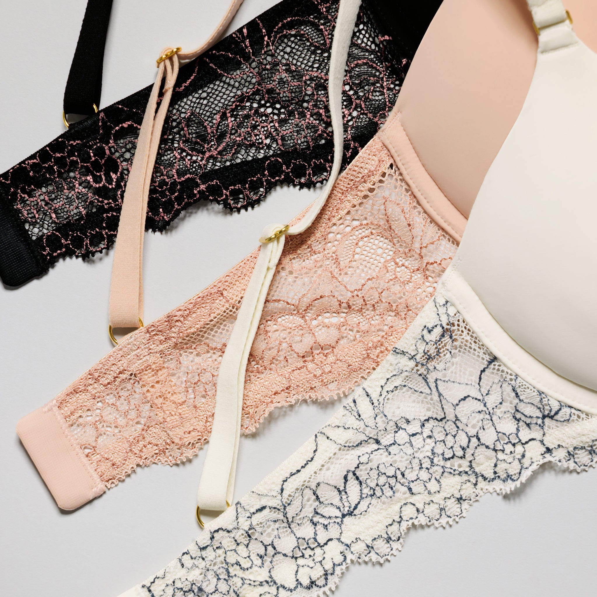 Smooth Lace Lift Up Bra Ecru Two-Tone